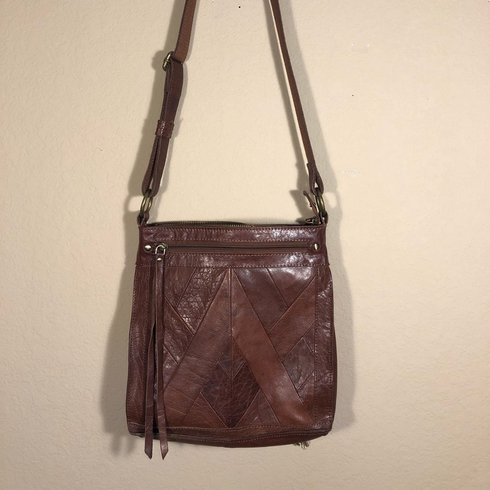 Lucky Brand Rayla Leather Textured Boho Purse - Picture 3 of 14